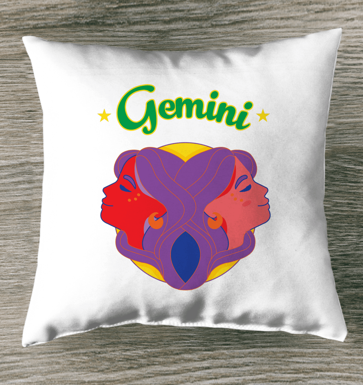 Gemini Outdoor Pillow | Zodiac Series 5 - Beyond T-shirts