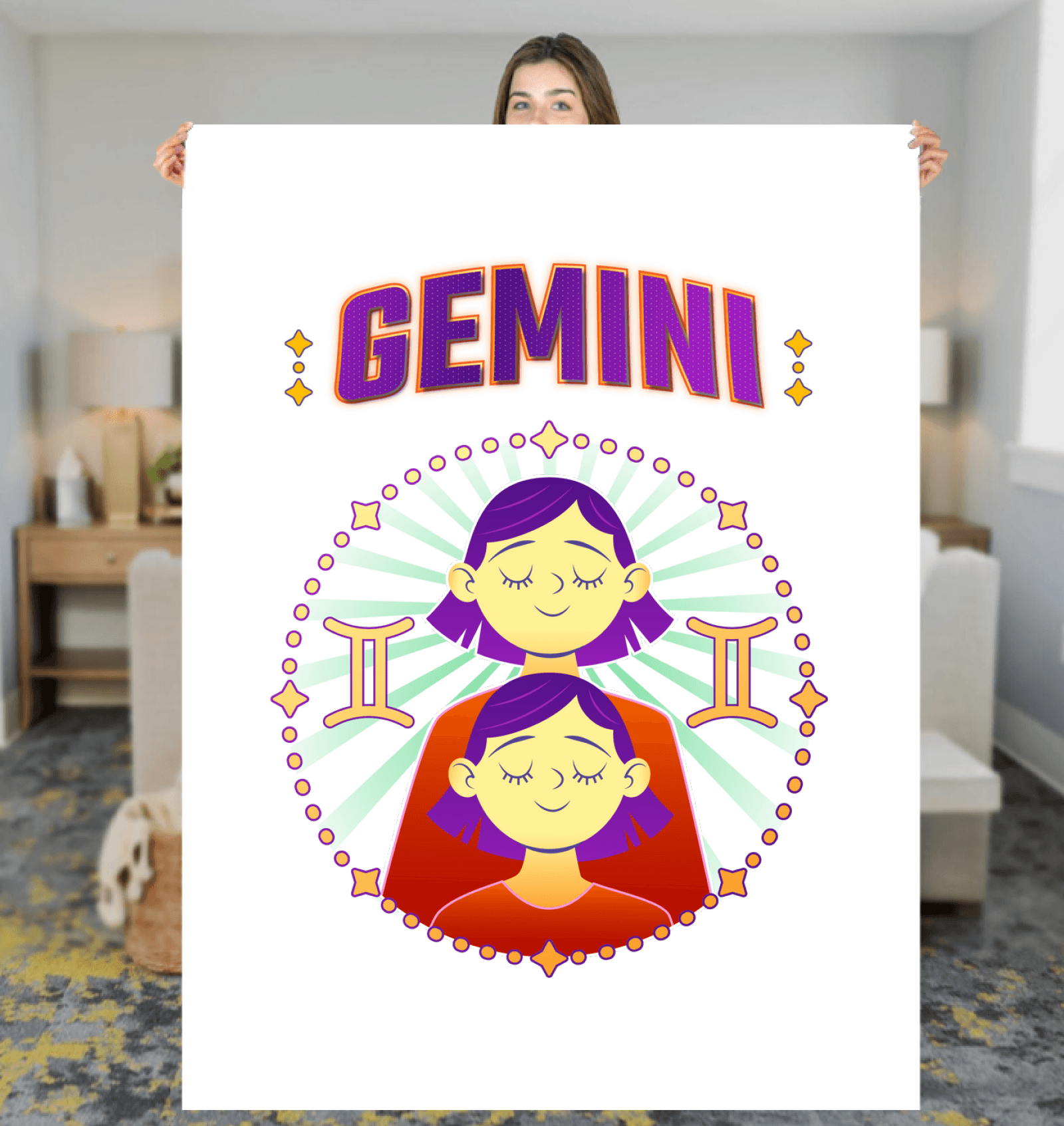 Gemini Sherpa Blanket | Zodiac Series 1 - Beyond T-shirts