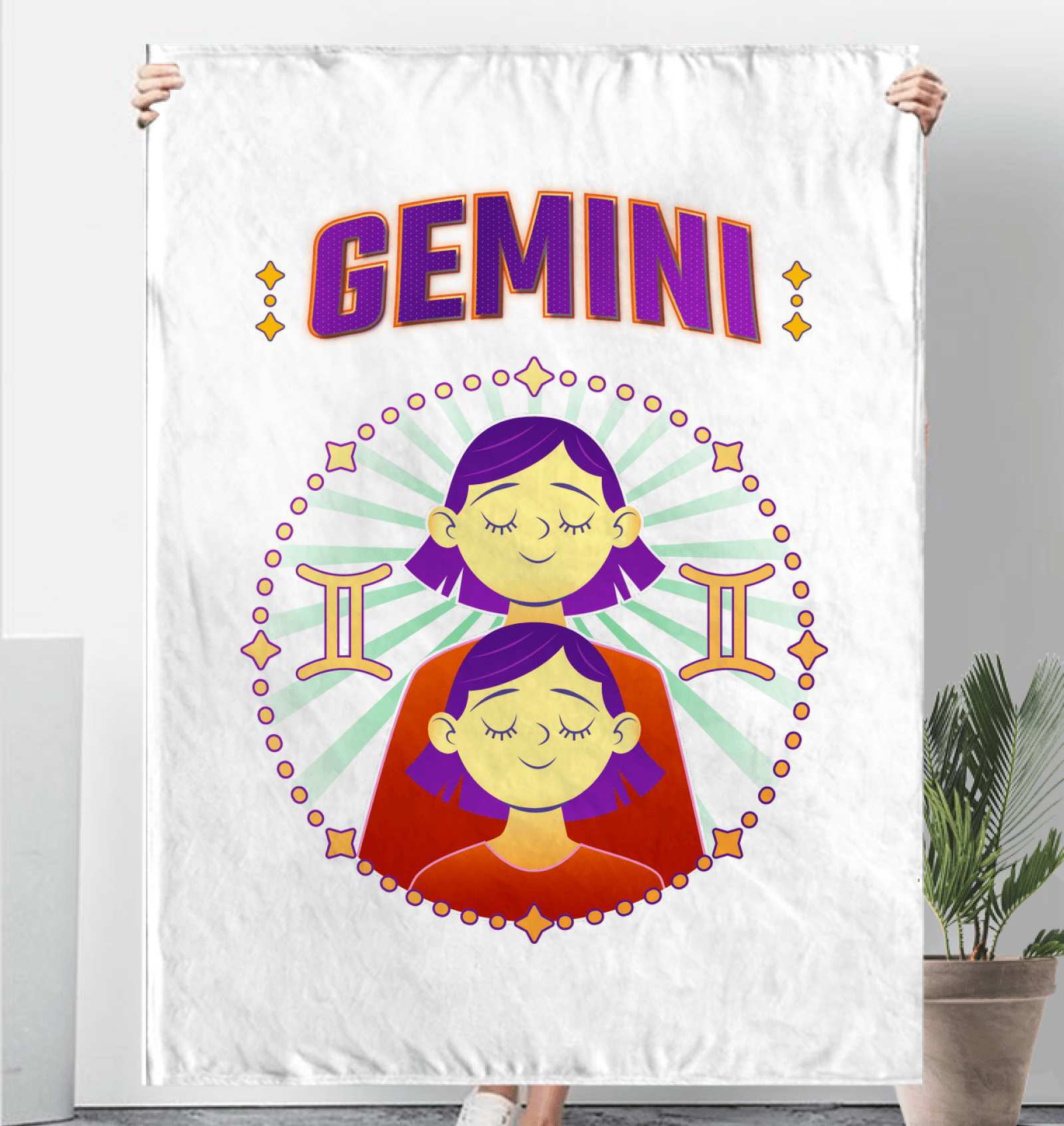Gemini Sherpa Blanket | Zodiac Series 1 - Beyond T-shirts