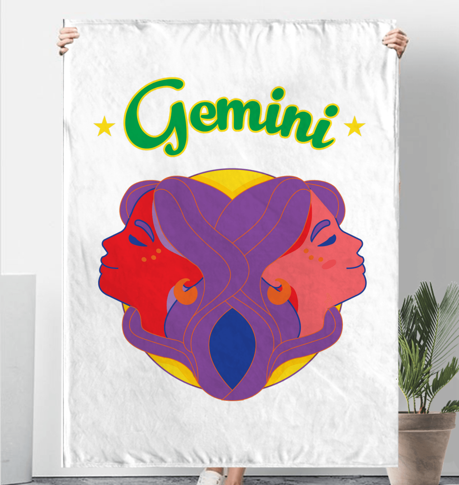 Gemini Sherpa Blanket | Zodiac Series 5 - Beyond T-shirts
