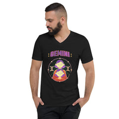 Gemini Unisex Short Sleeve V-Neck T-Shirt | Zodiac Series 1 - Beyond T-shirts
