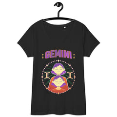 Gemini Women’s Fitted V-Neck T-Shirt | Zodiac Series 1 - Beyond T-shirts