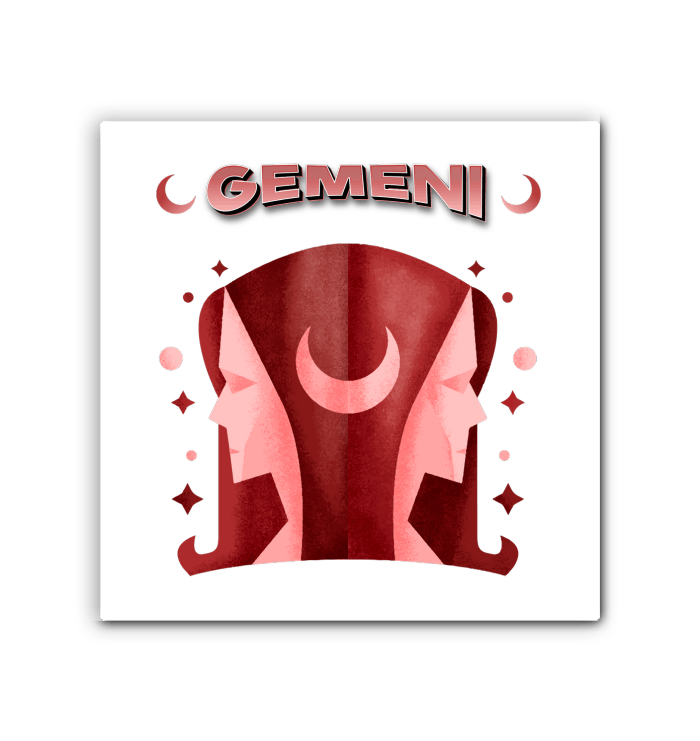 Gemini Wrapped Canvas 12x12 | Zodiac Series 2 - Beyond T-shirts