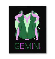 Gemini Wrapped Canvas 16x20 | Zodiac Series 4 - Beyond T-shirts