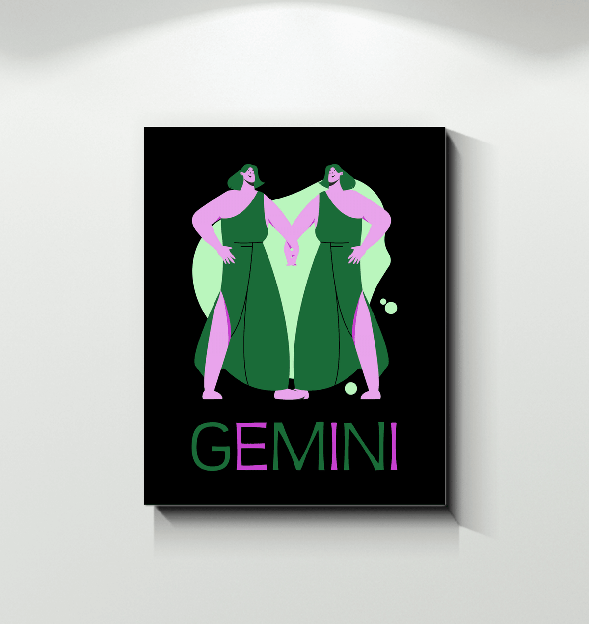 Gemini Wrapped Canvas 16x20 | Zodiac Series 4 - Beyond T-shirts