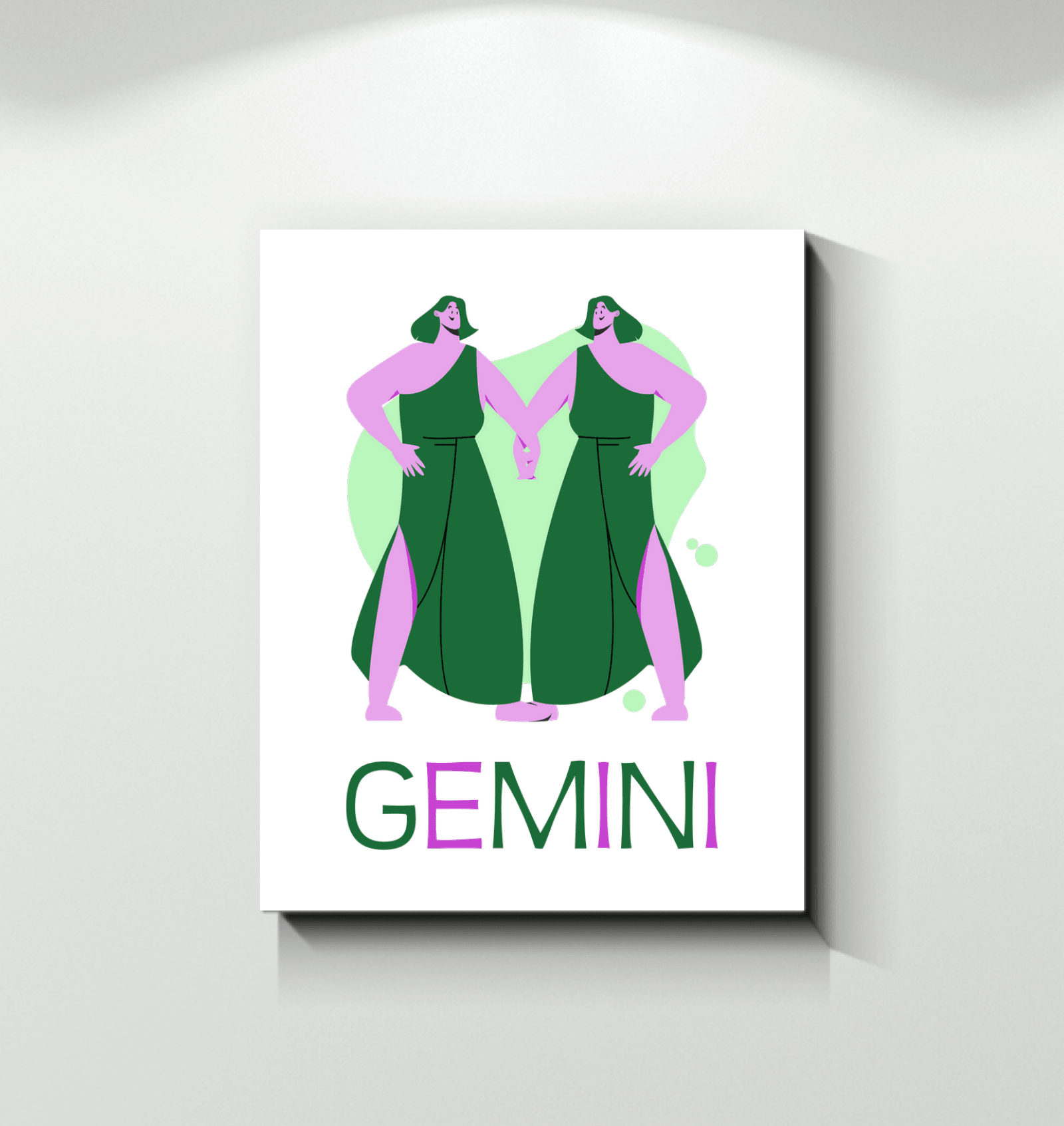 Gemini Wrapped Canvas 16x20 | Zodiac Series 4 - Beyond T-shirts