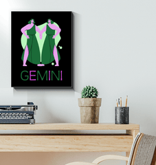 Gemini Wrapped Canvas 16x20 | Zodiac Series 4 - Beyond T-shirts