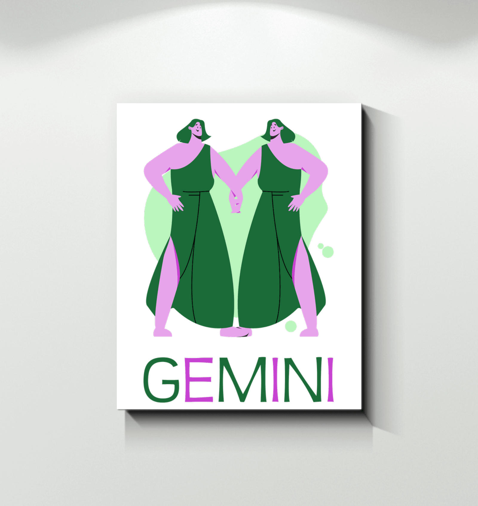 Gemini Wrapped Canvas 8x10 | Zodiac Series 4 - Beyond T-shirts