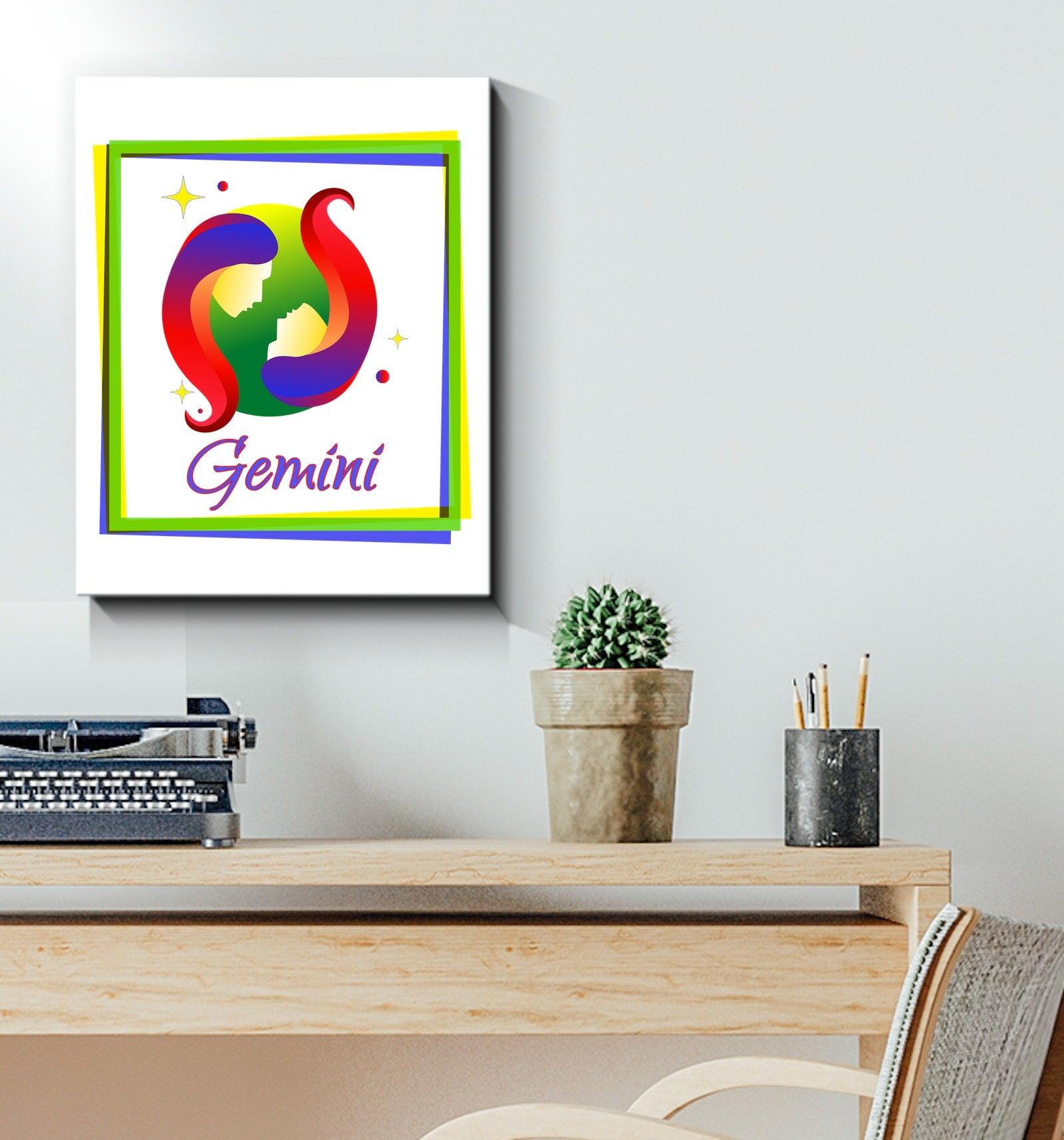 Gemini Wrapped Canvas | Zodiac series 3 - Beyond T-shirts