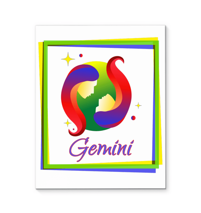 Gemini Wrapped Canvas | Zodiac series 3 - Beyond T-shirts