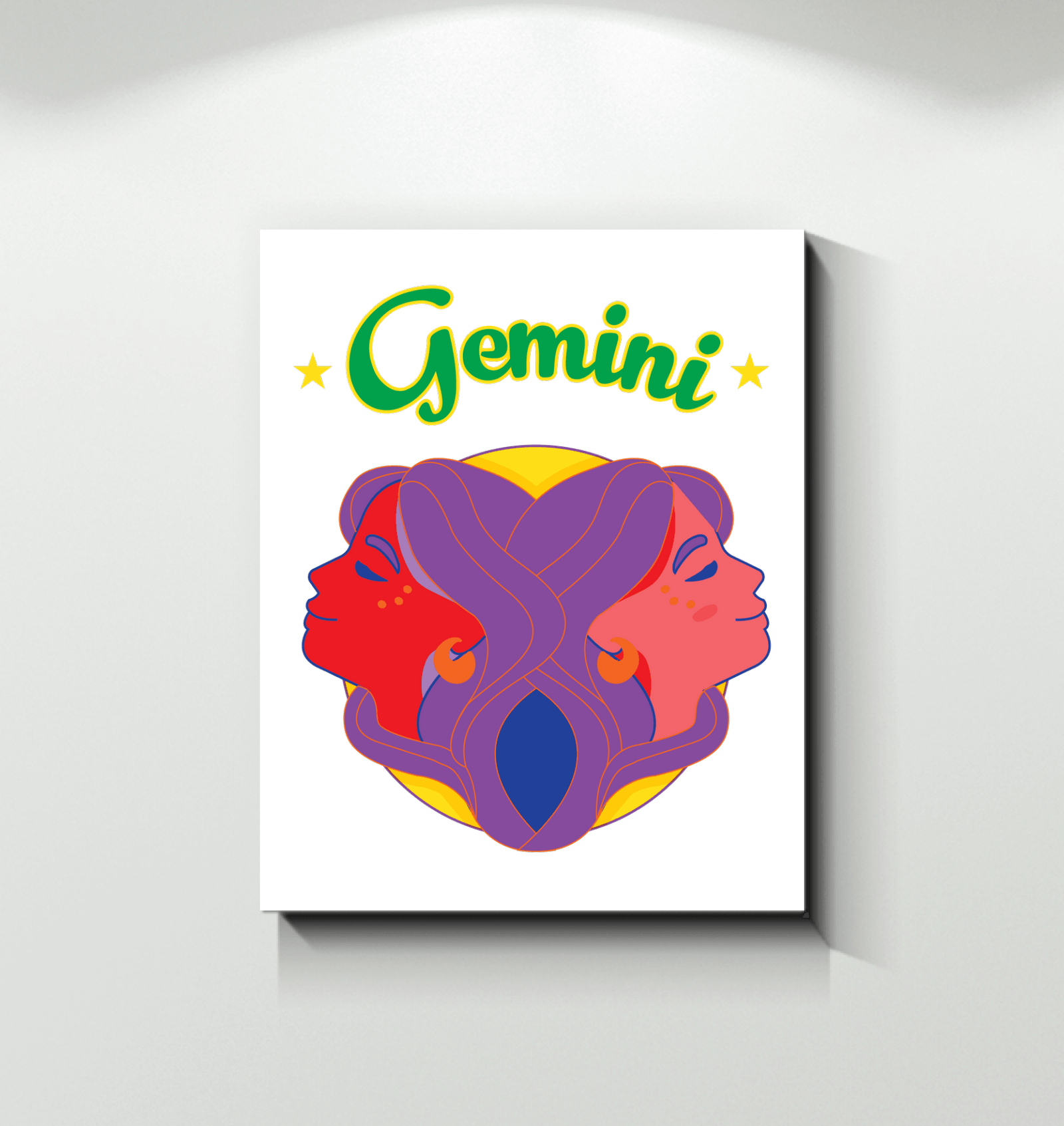 Gemini Wrapped Canvas | Zodiac series 5 - Beyond T-shirts