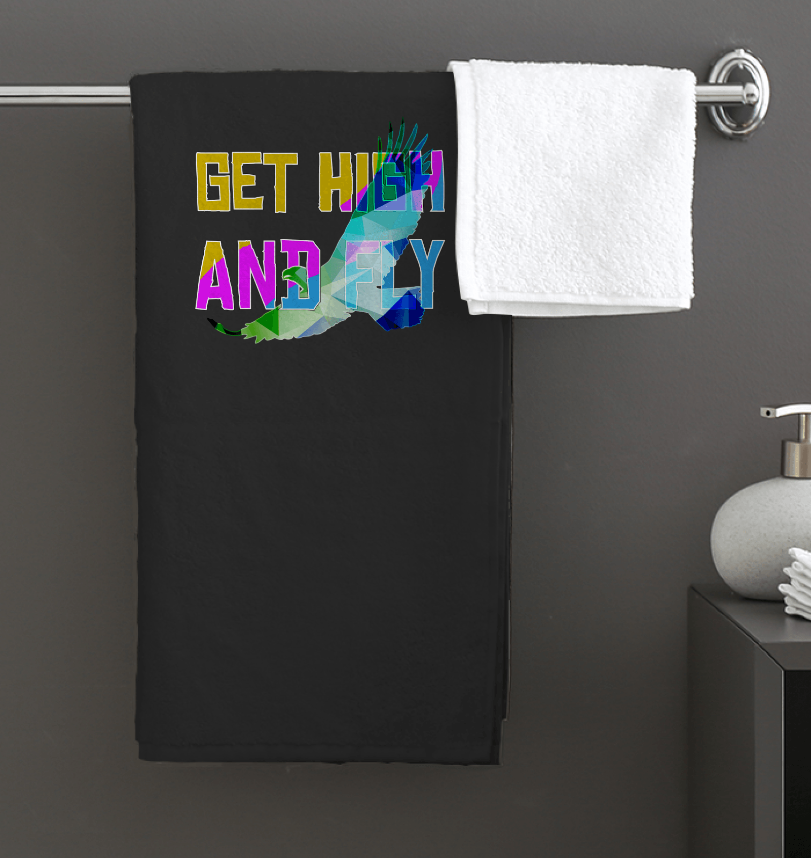 Get High & Fly Bath Towel - Beyond T-shirts