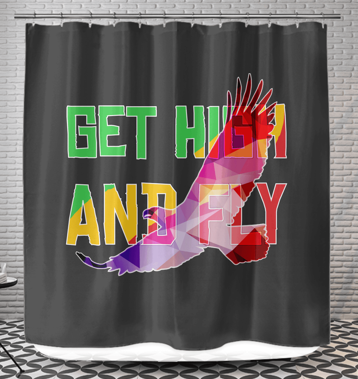 Get High & Fly Shower Curtain - Beyond T-shirts