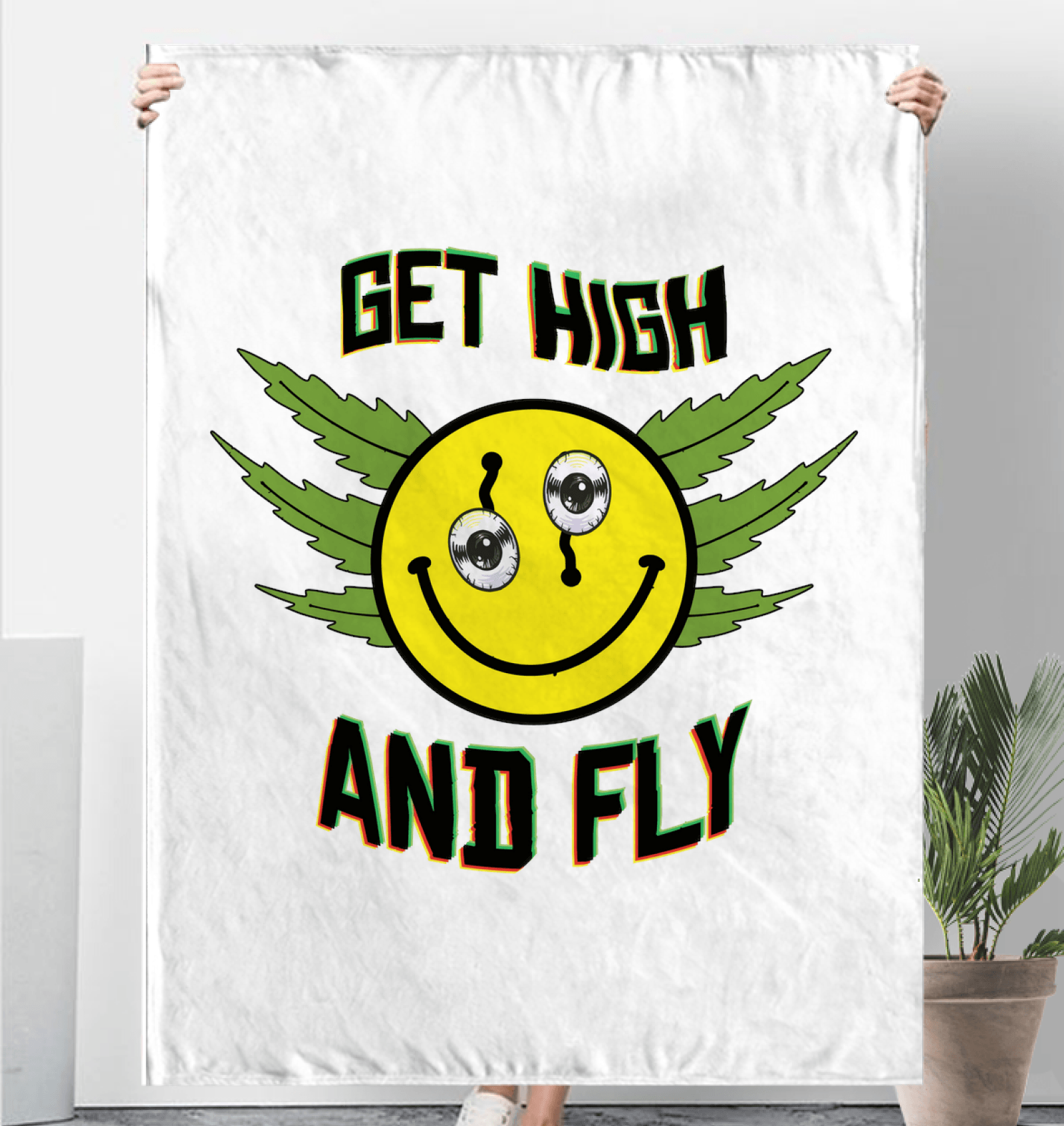 Get High Sherpa Blanket - Beyond T-shirts