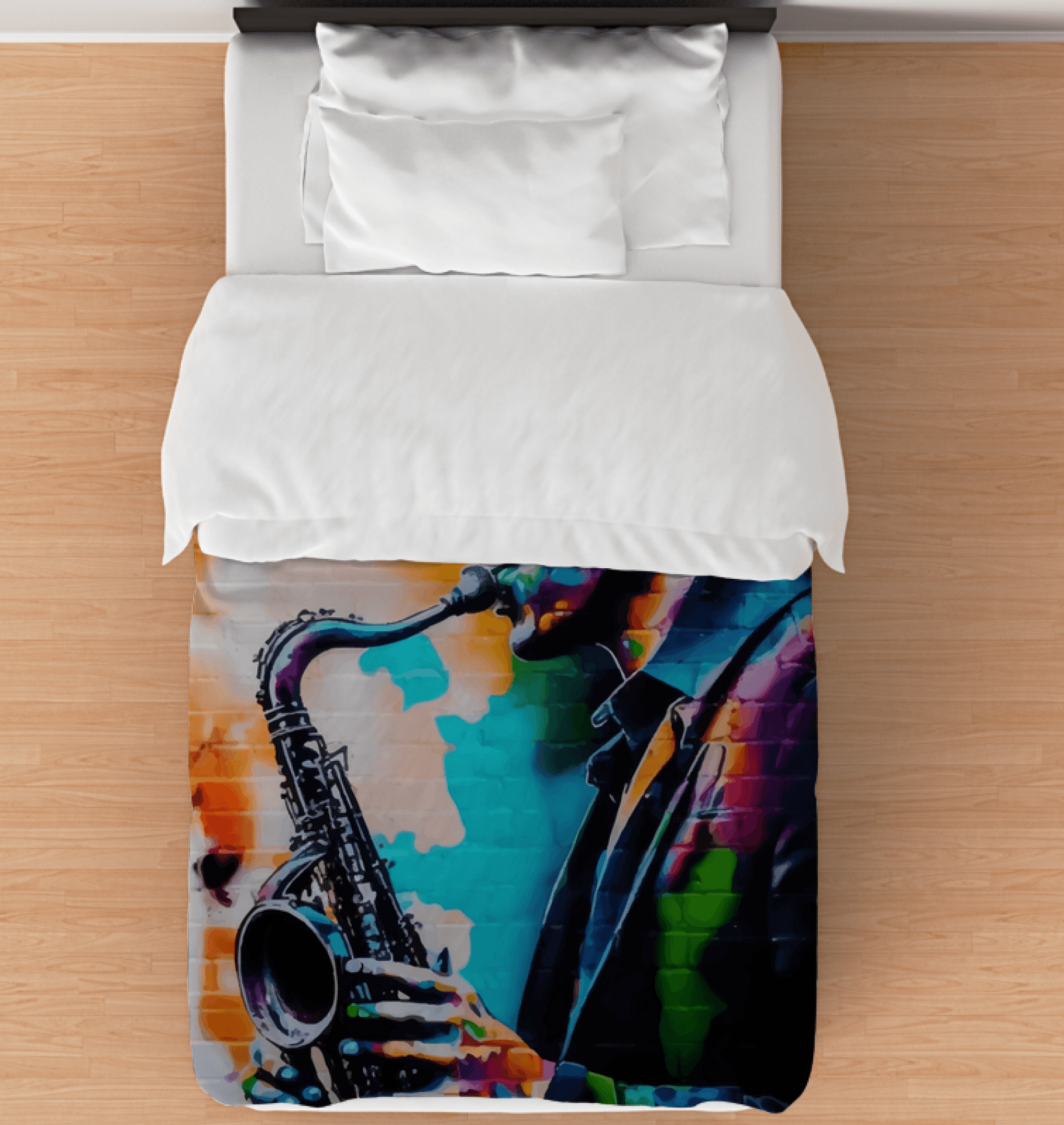 Gettin' Funky On Sax Duvet Cover - Beyond T-shirts