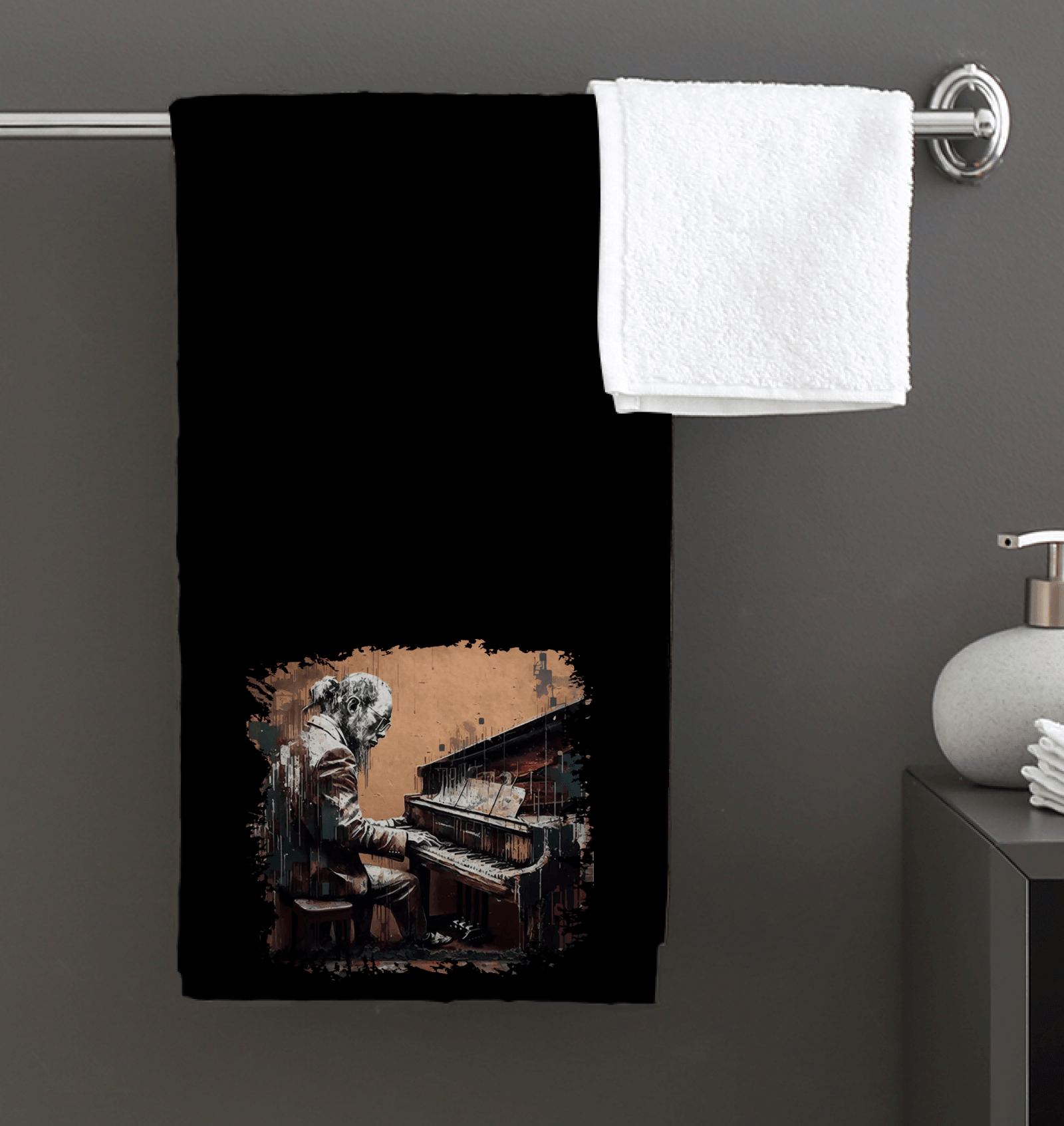 Gettin' Jazzy On Piano Bath Towel - Beyond T-shirts