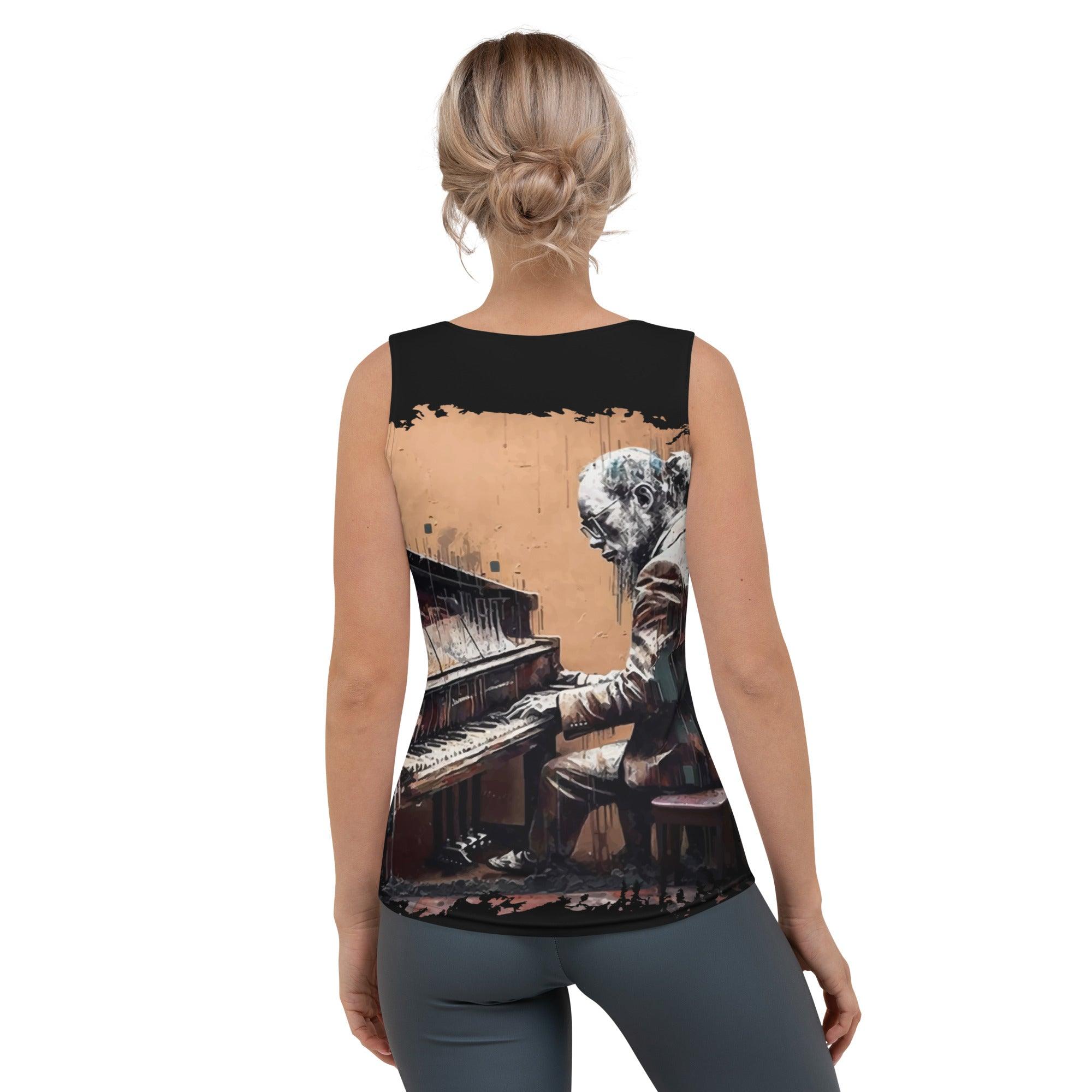 Gettin' Jazzy On Piano Sublimation Cut & Sew Tank Top - Beyond T-shirts