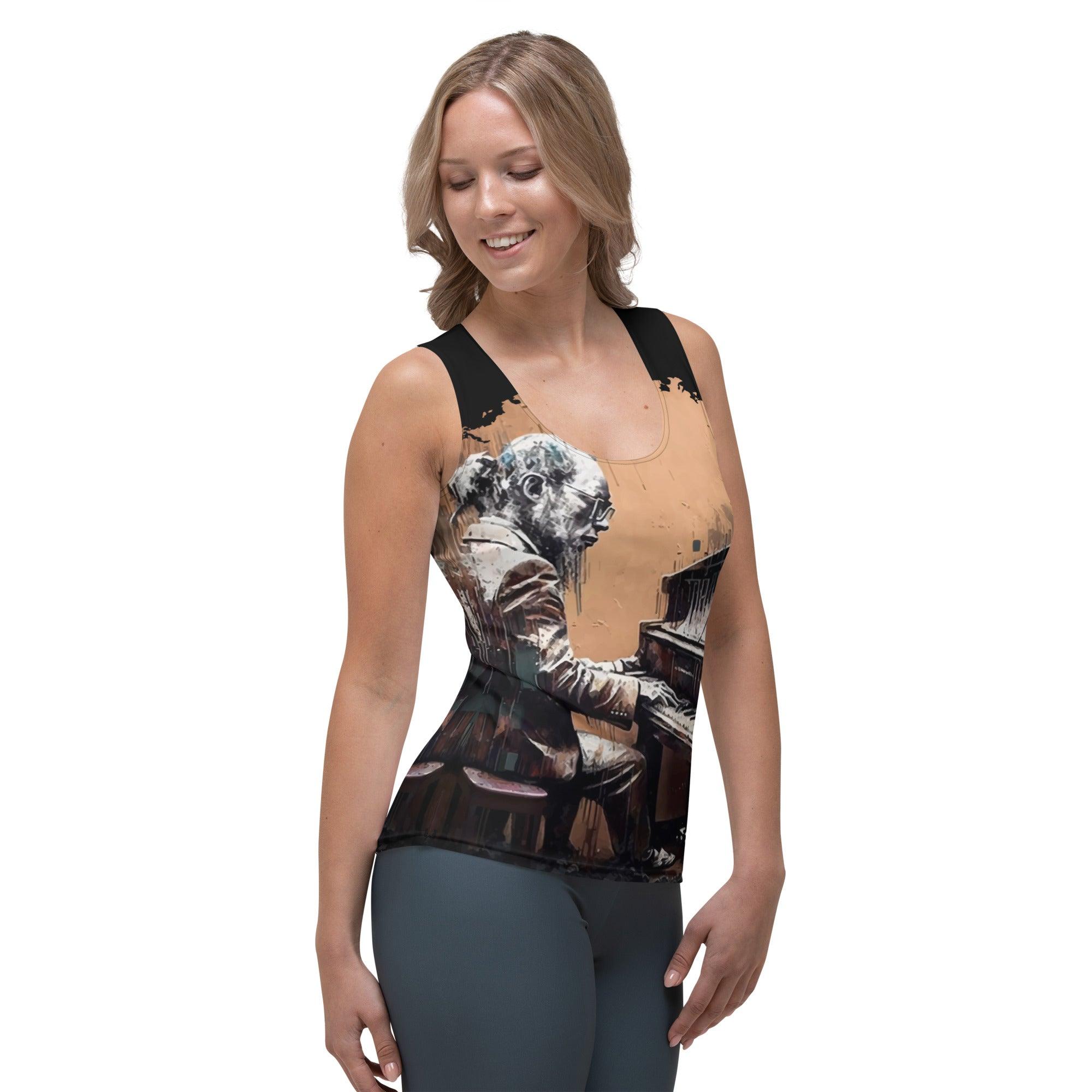 Gettin' Jazzy On Piano Sublimation Cut & Sew Tank Top - Beyond T-shirts