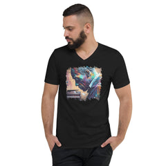 Groovin' On The Keys Unisex Short Sleeve V-Neck T-Shirt - Beyond T-shirts