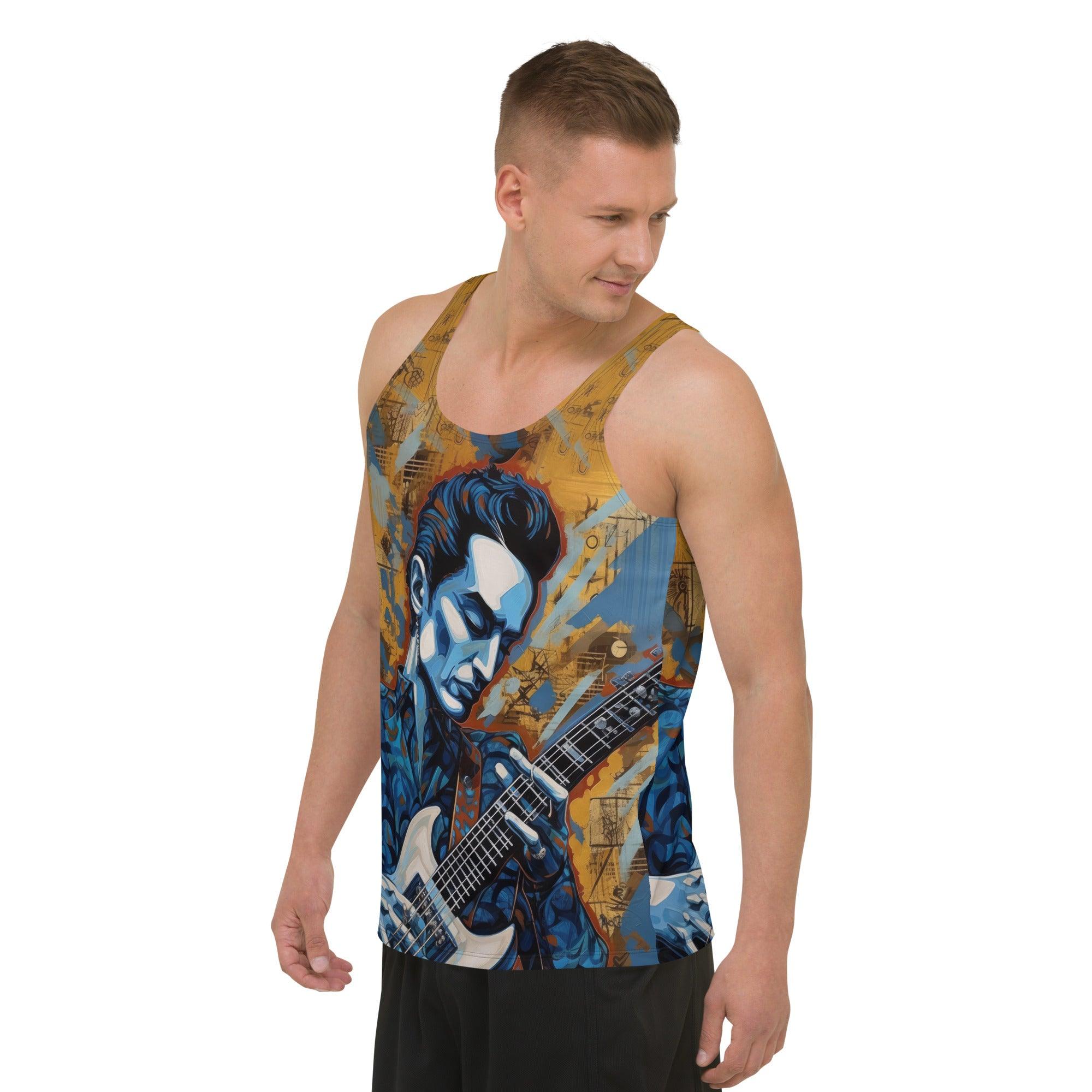 Unisex Guitar Tank Top Side View