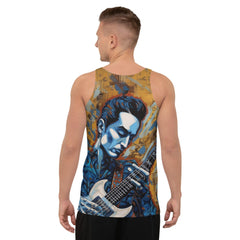 Comfortable Guitar Graphic Tank Top Detail