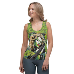 Guitar Has Grit and Excitement Sublimation Cut & Sew Tank Top | Music Apparel