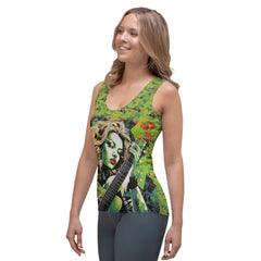 Guitar Has Grit and Excitement Sublimation Cut & Sew Tank Top | Music Apparel