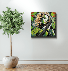 Guitar Has Grit And Excitement Wrapped Canvas - Beyond T-shirts