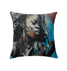 Guitar In Hand, Heart On Fire Indoor Pillow - Beyond T-shirts