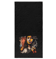 Guitar Inspires Her Art Bath Towel - Beyond T-shirts