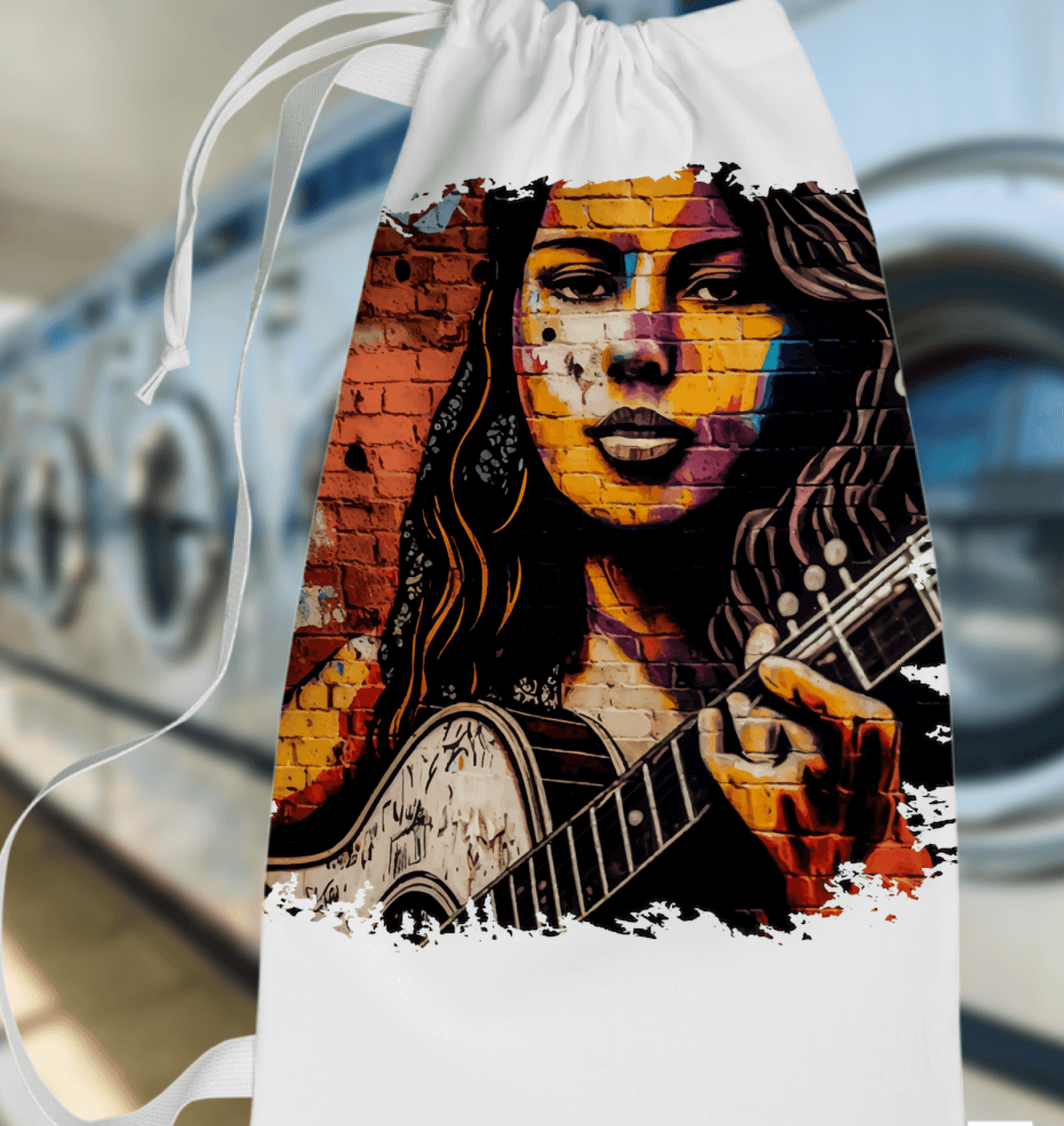 Guitar Inspires Her Art Laundry Bag - Beyond T-shirts