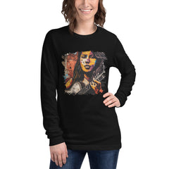 Guitar Inspires Her Art Unisex Long Sleeve Tee - Beyond T-shirts