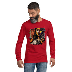 Guitar Inspires Her Art Unisex Long Sleeve Tee - Beyond T-shirts