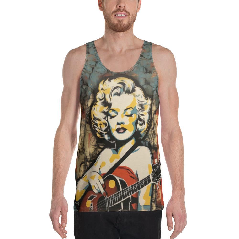 Guitar is a Personal Extension Unisex Tank Top - Front View