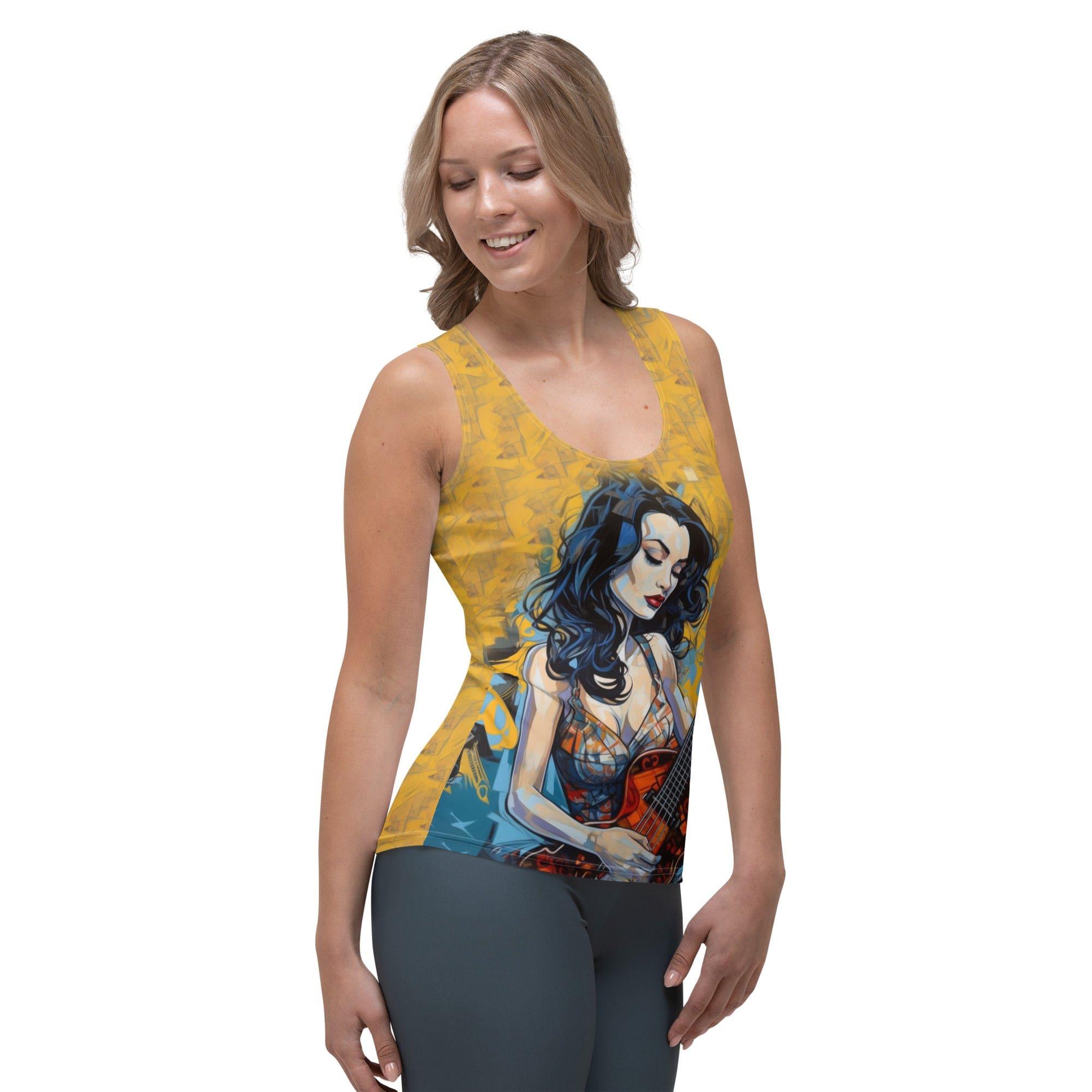 Guitar Is a Small Orchestra Sublimation Cut & Sew Tank Top | Music Apparel