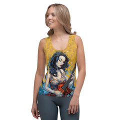 Guitar Is a Small Orchestra Sublimation Cut & Sew Tank Top | Music Apparel