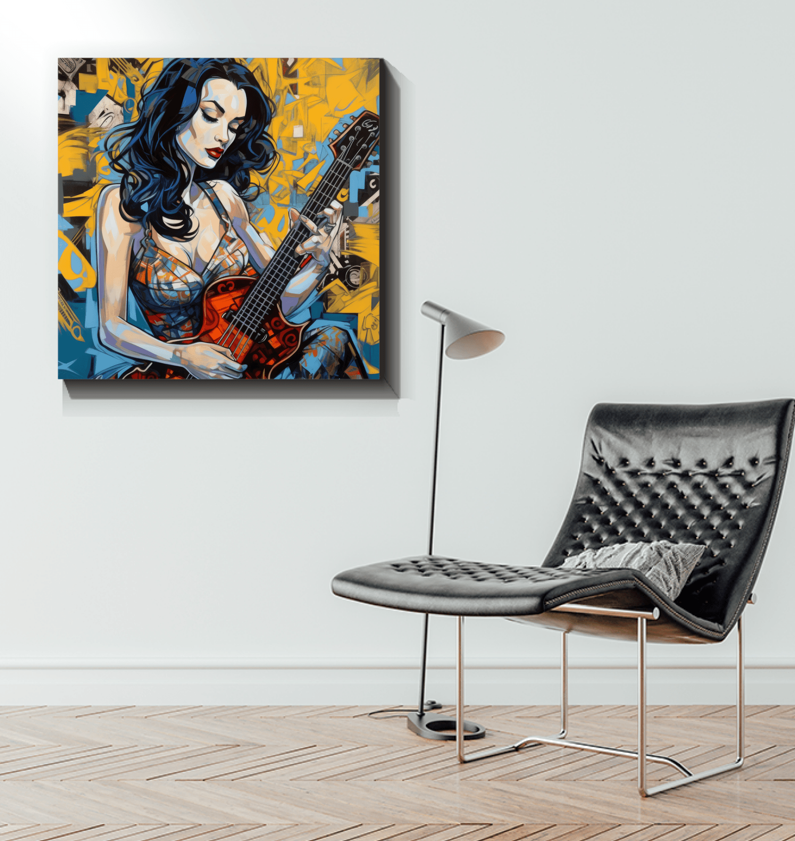 Guitar Is A Small Orchestra Wrapped Canvas - Beyond T-shirts