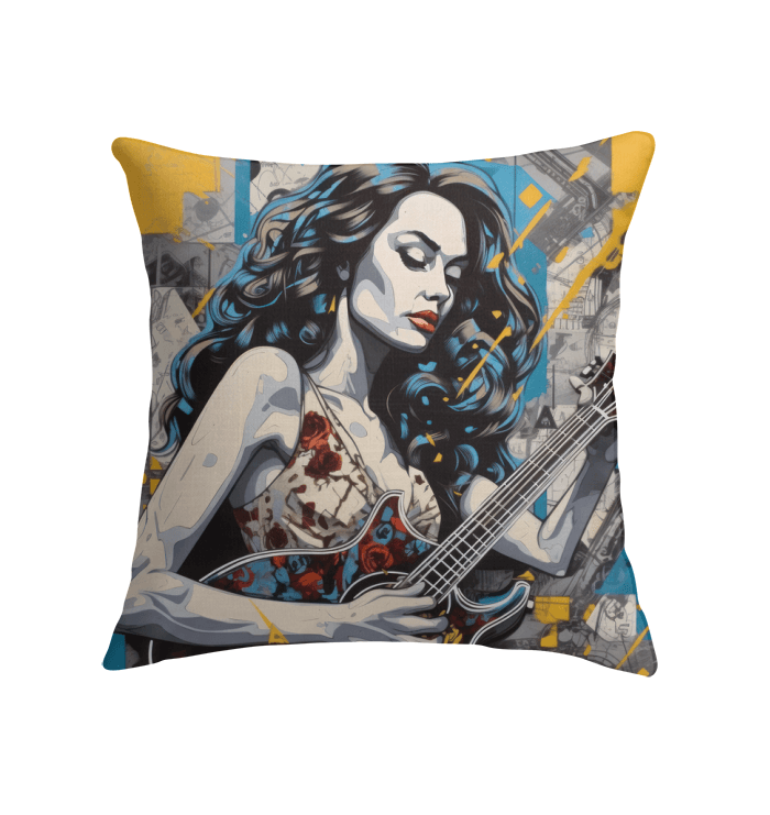 Guitar is a Small Piano Indoor Pillow Towel - Decorative Music Accessory