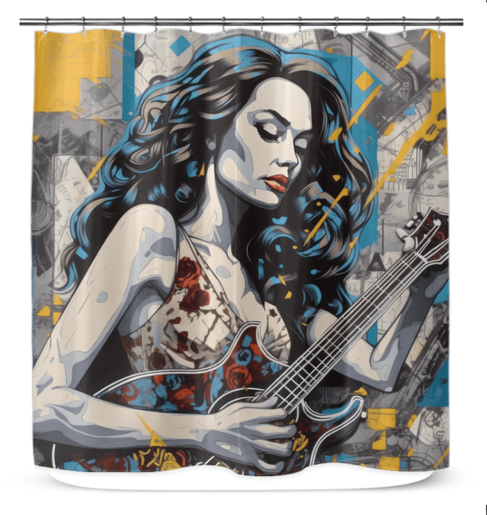 guitar Is A Small Piano Shower Curtain - Beyond T-shirts