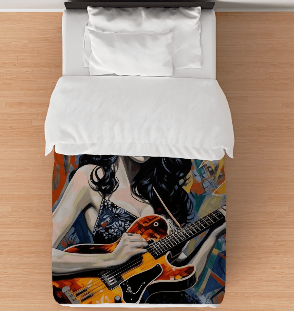 Guitar is a Voice Duvet Cover - Musical Comfort