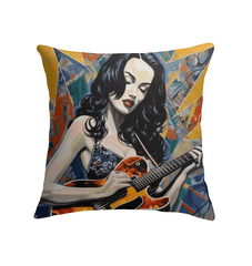 Guitar is a Voice Indoor Pillow Towel - Room Setting