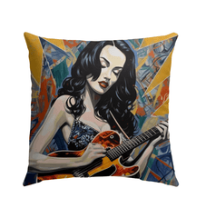 Guitar is a Voice Outdoor Pillow Towel Front View