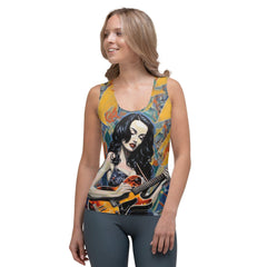 Guitar Is a Voice Sublimation Cut Sew Tank Top Front View