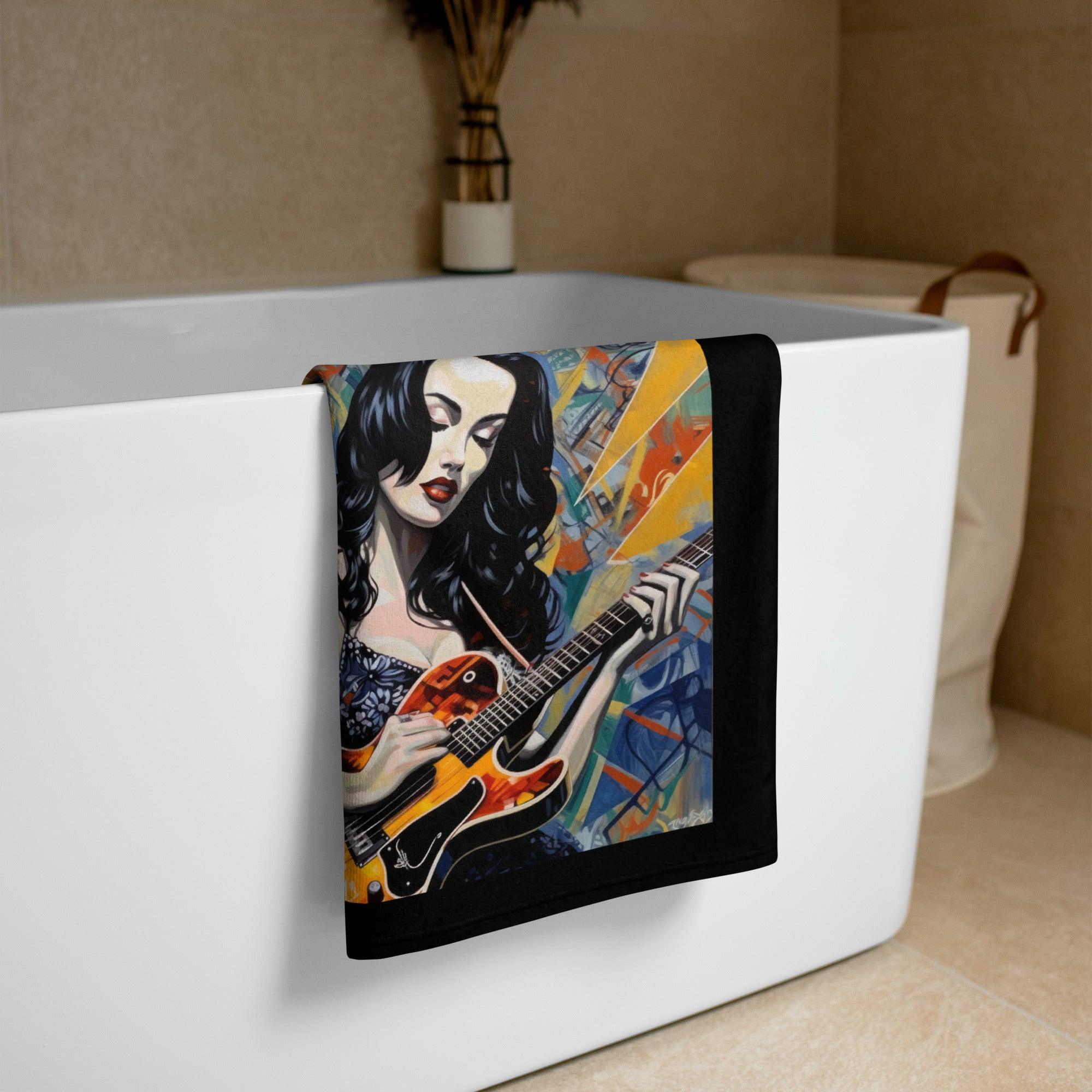 Musician's Premium Towel - Guitar Design