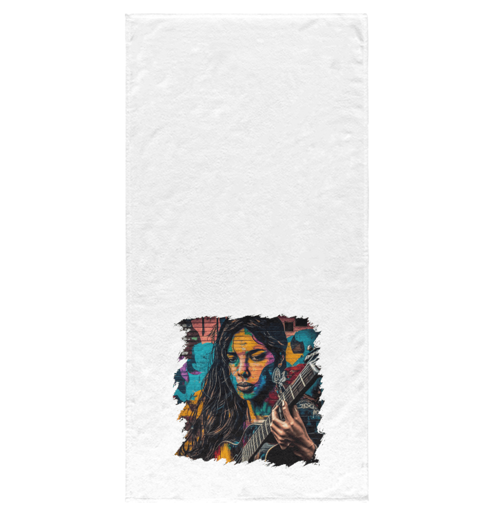 Guitar Is Her Voice Bath Towel - Beyond T-shirts