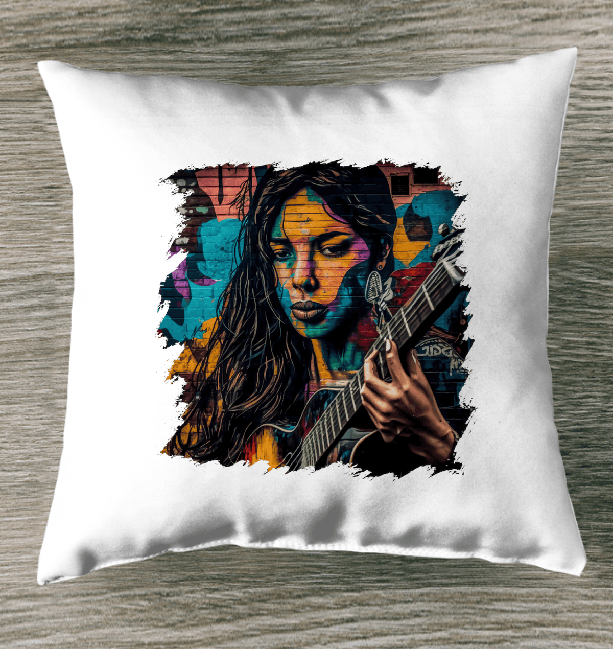 Guitar Is Her Voice Indoor Pillow - Beyond T-shirts