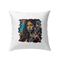 Guitar Is Her Voice Indoor Pillow - Beyond T-shirts