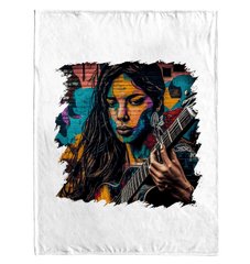 Guitar Is Her Voice Sherpa Blanket - Beyond T-shirts