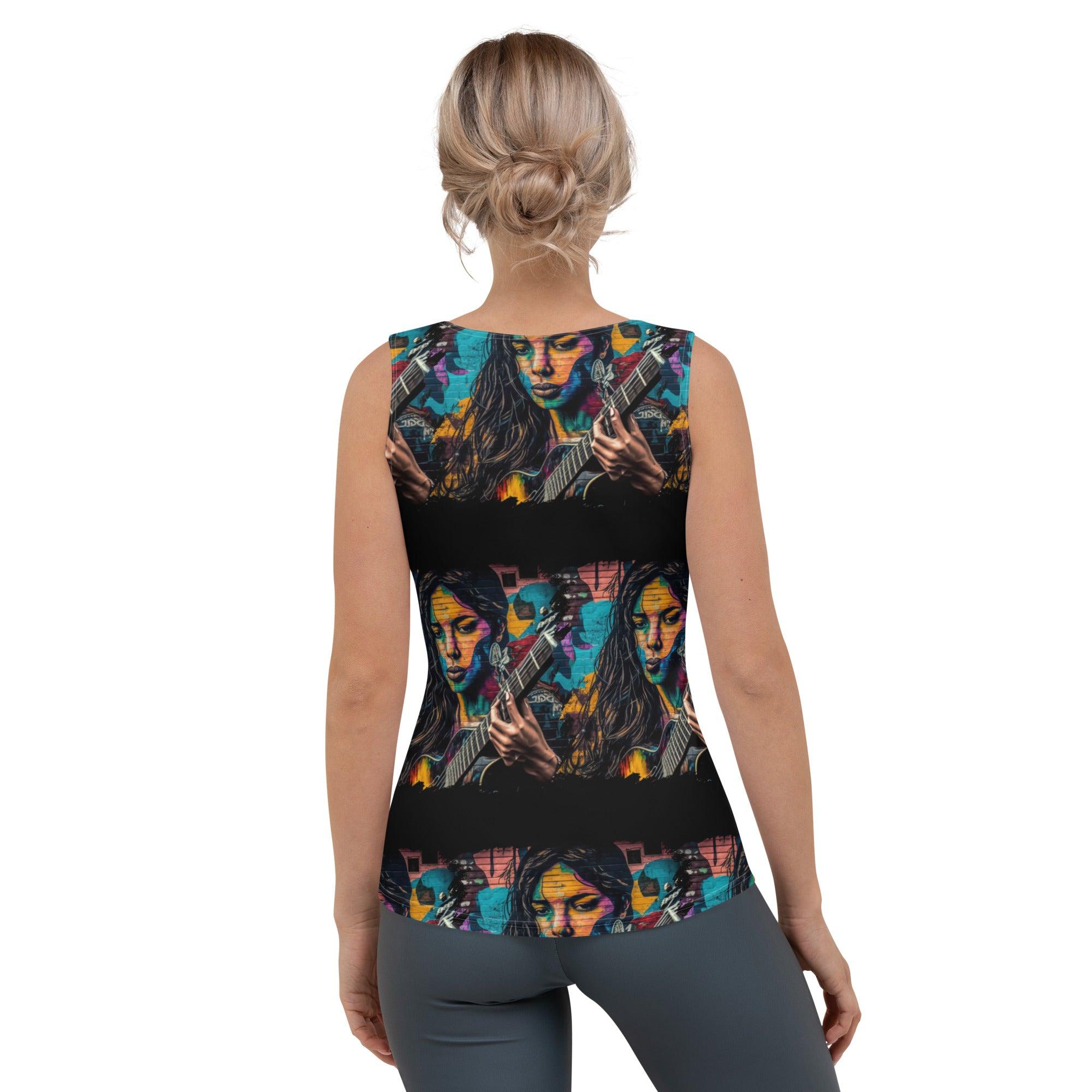 Guitar Is Her Voice Sublimation Cut & Sew Tank Top - Beyond T-shirts