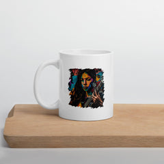 Guitar Is Her Voice White Glossy Mug - Beyond T-shirts